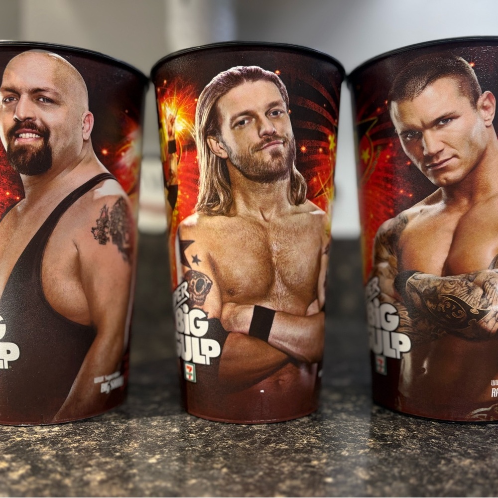 WWE Licensed Big Pulp Red Collectible Drink Cup